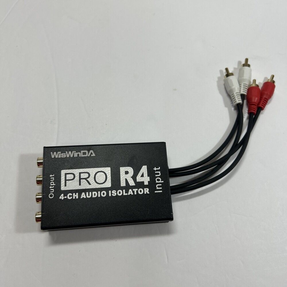 WisWinDA Pro R4 4 Channels RCA Noise Audio Isolator
